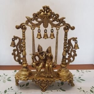 brass radha krishna idol with jhula big idol home decor pooja items hindu god statues gift buy online coimbatore 10227