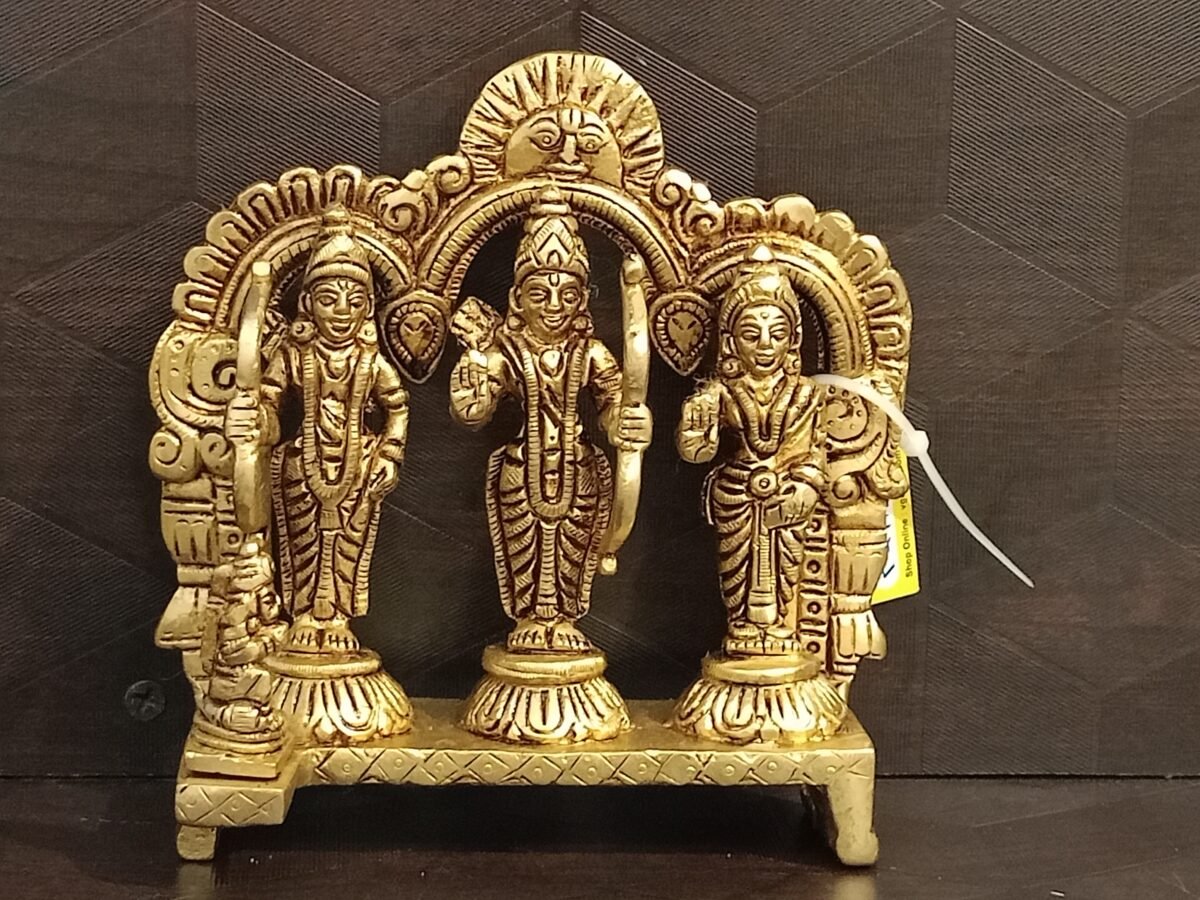 Brass Rama Dharbar Idol with arch