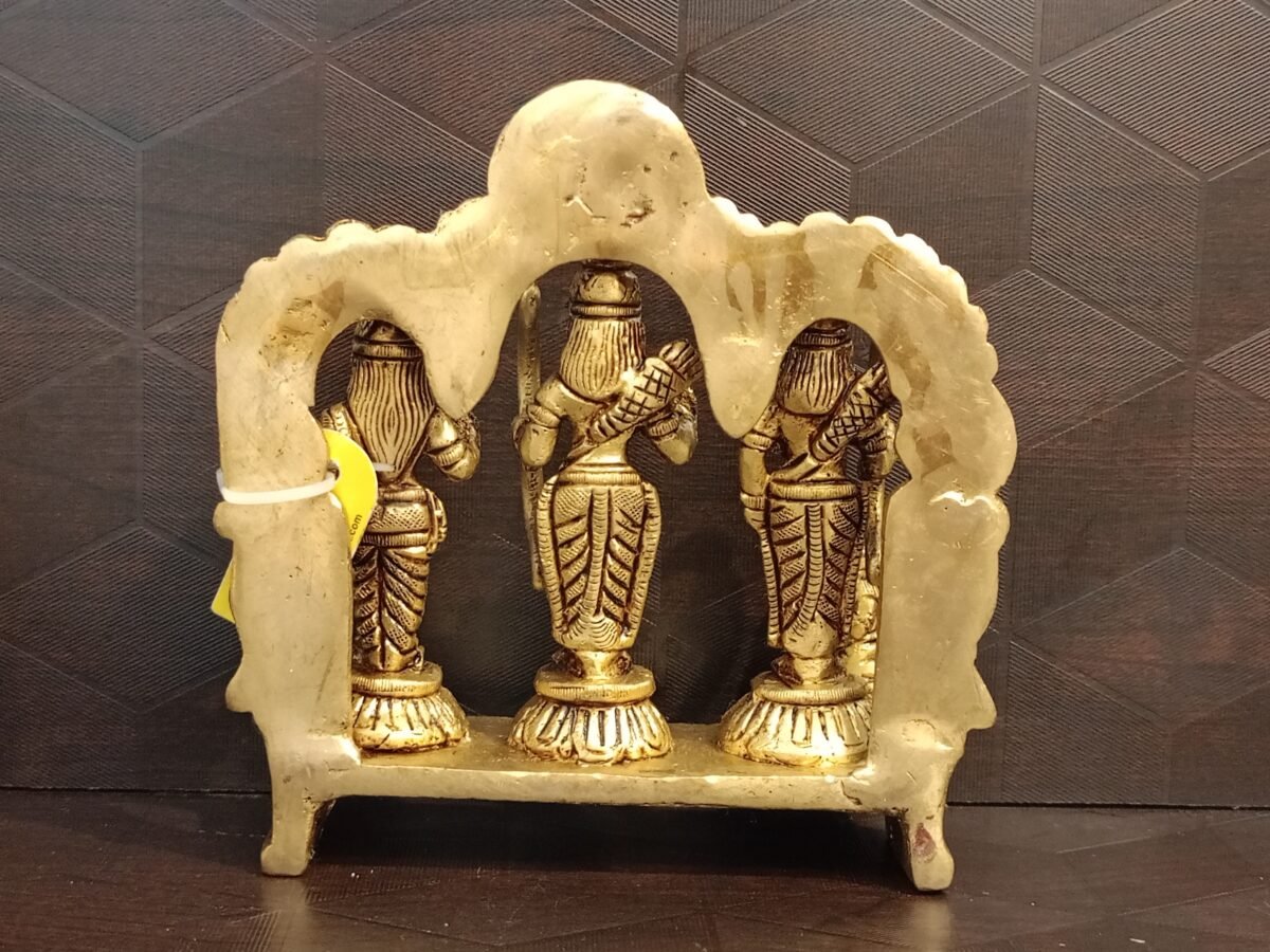 brass rama dharbar idol with arch 4 scaled