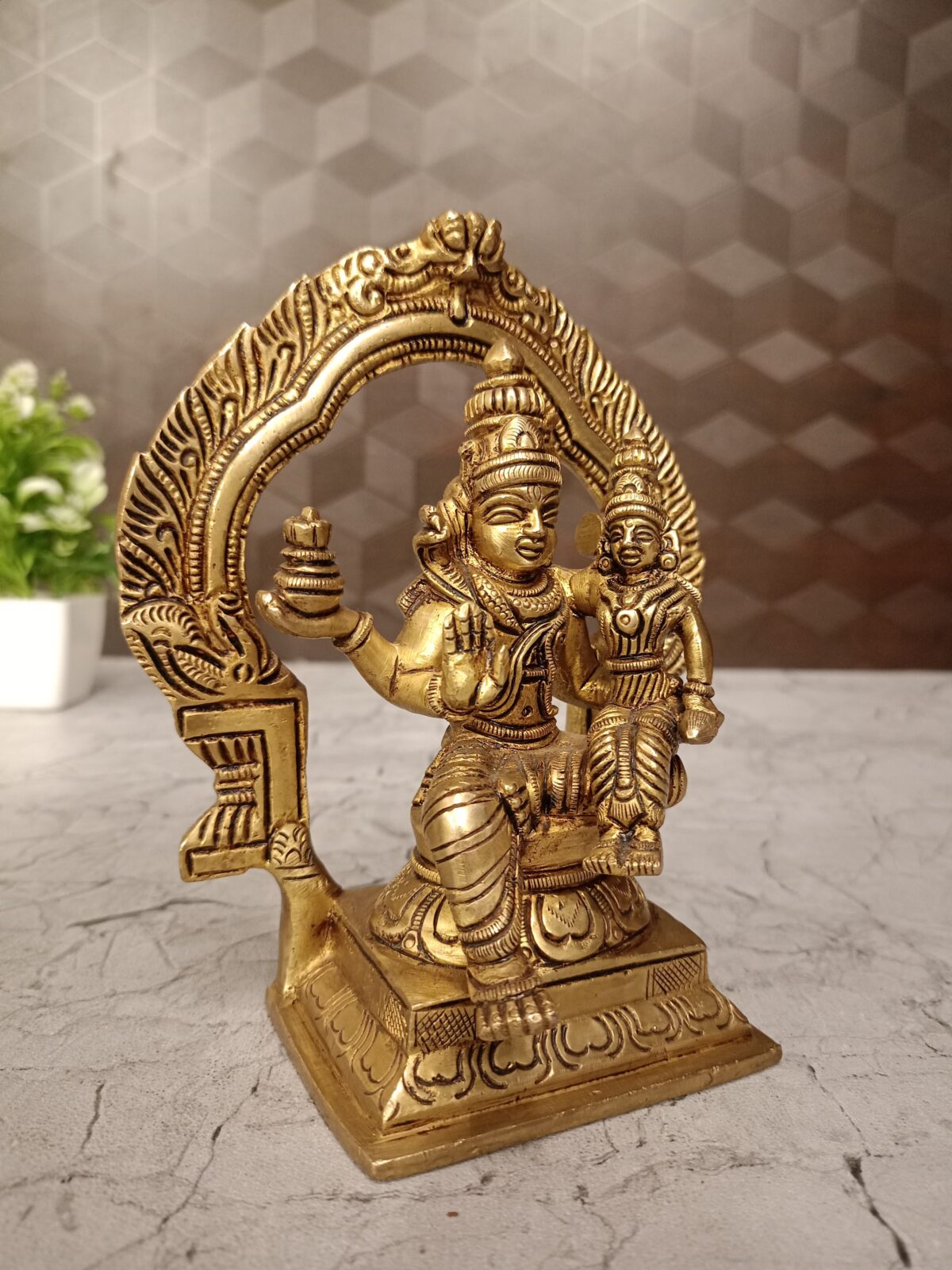 brass arch shiva parvathi pooja gift vgocart coimbatore india2 scaled