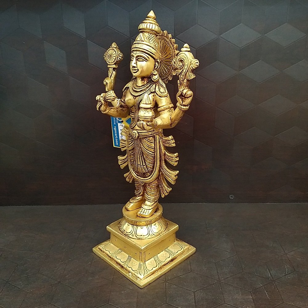 brass dhanvantri big statue home decor pooja items hindu god statues gift buy online india 10373 2