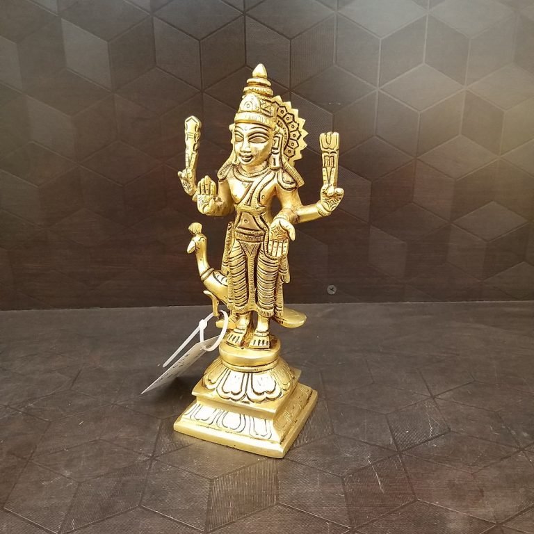 Brass Small Murugan Idol- 8