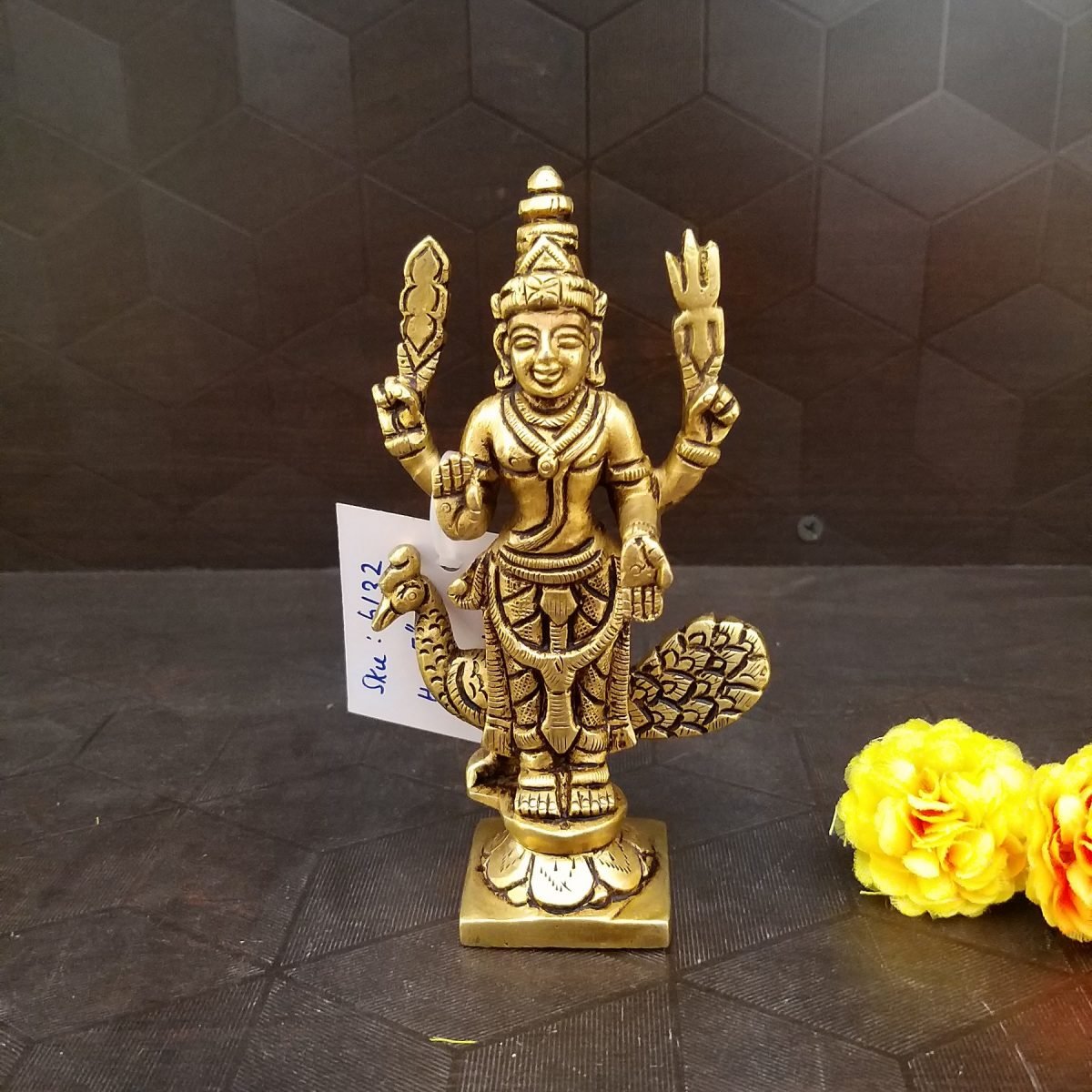 brass small murugan statue home decor pooja items hindu god gift buy online india coimbatore 6132