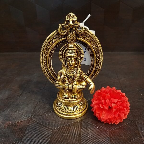brass ayyappa small with arch idol home decor pooja items hindu god idol buy online india
