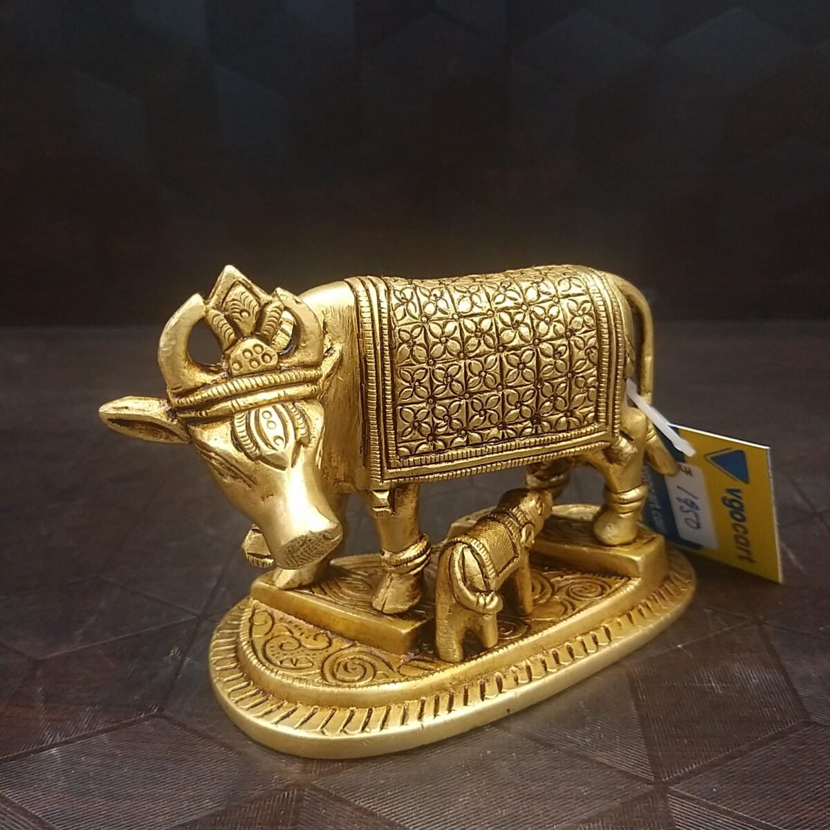 brass cow and calf idol small 2 scaled