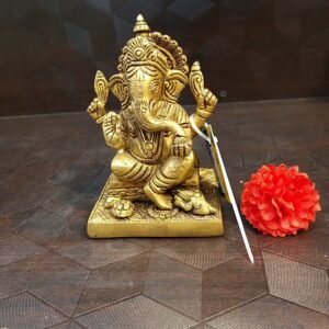 brass ganesha idol small with base home decor pooja items hindu god statues gift buy online coimbatore