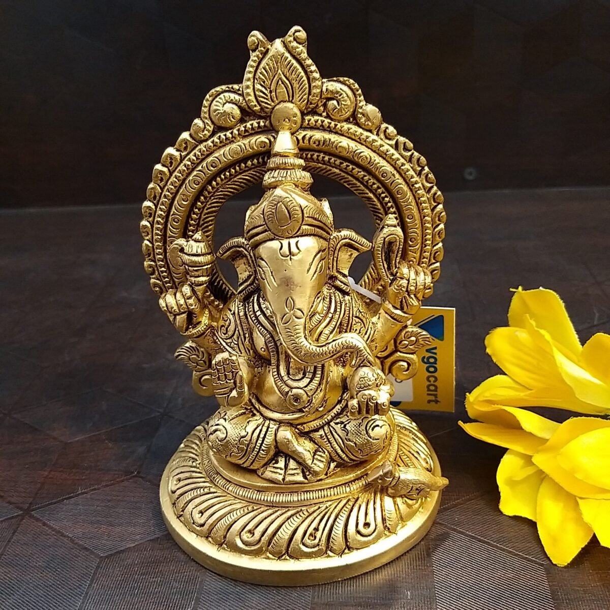 brass ganesha with arch idol small hindu god statues pooja items home decor gift buy online india