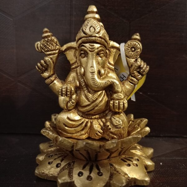 brass lotus base ganesha idol pooja gift vgocart coimbatore india