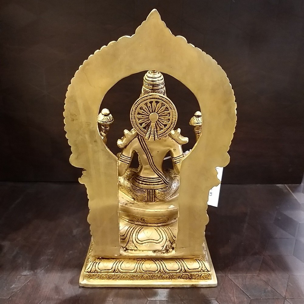 brass maha lakshmi with coins home decor pooja items hindu god statues gift buy onlne india 3