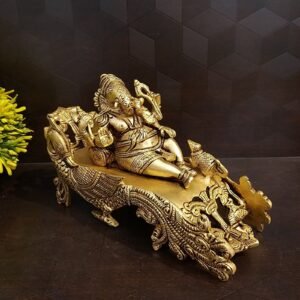 brass modern sofa ganesha with pillow idol home decor showpiece hindu god statues pooja items gift buy online india 10033 1 2