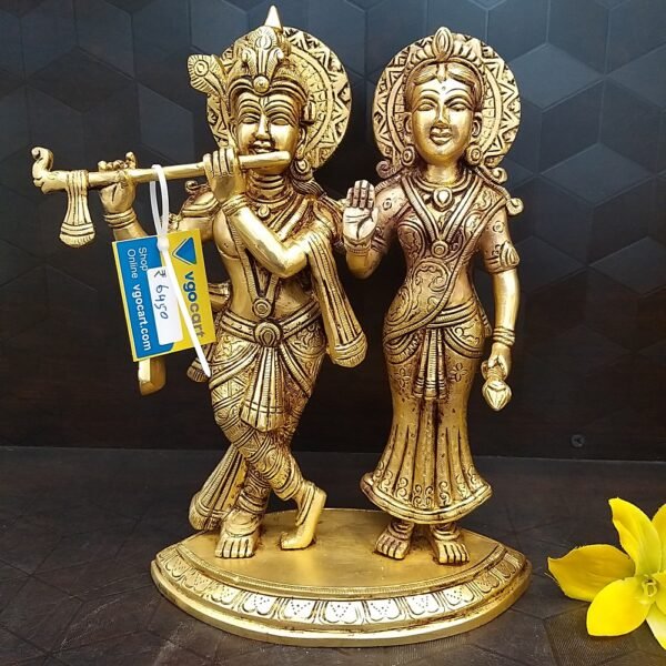 brass radha krishna idol big home decor pooja items hindu god statues gift buy online india
