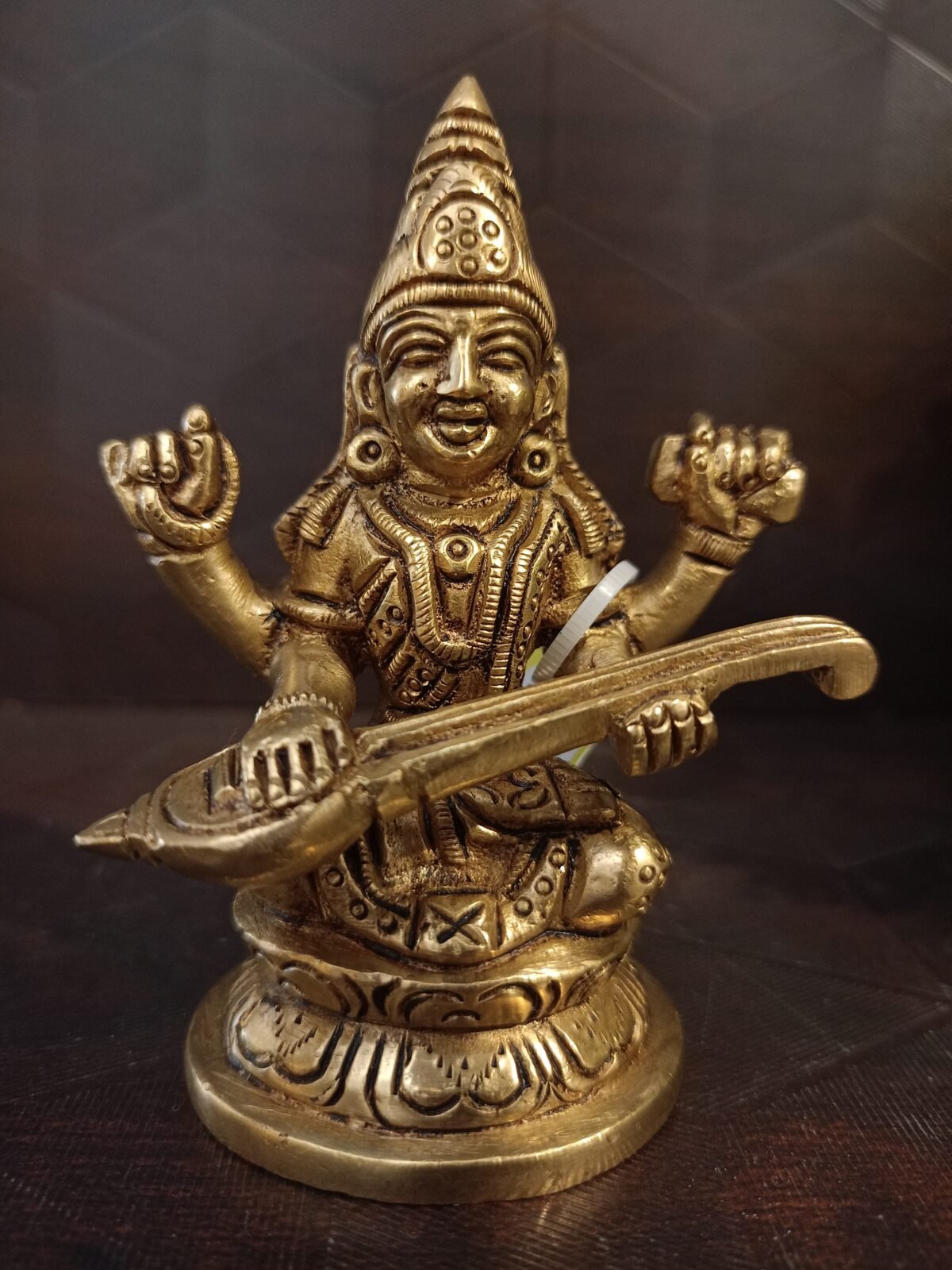 brass saraswathi idol pooja gift vgocart coimbatore india scaled