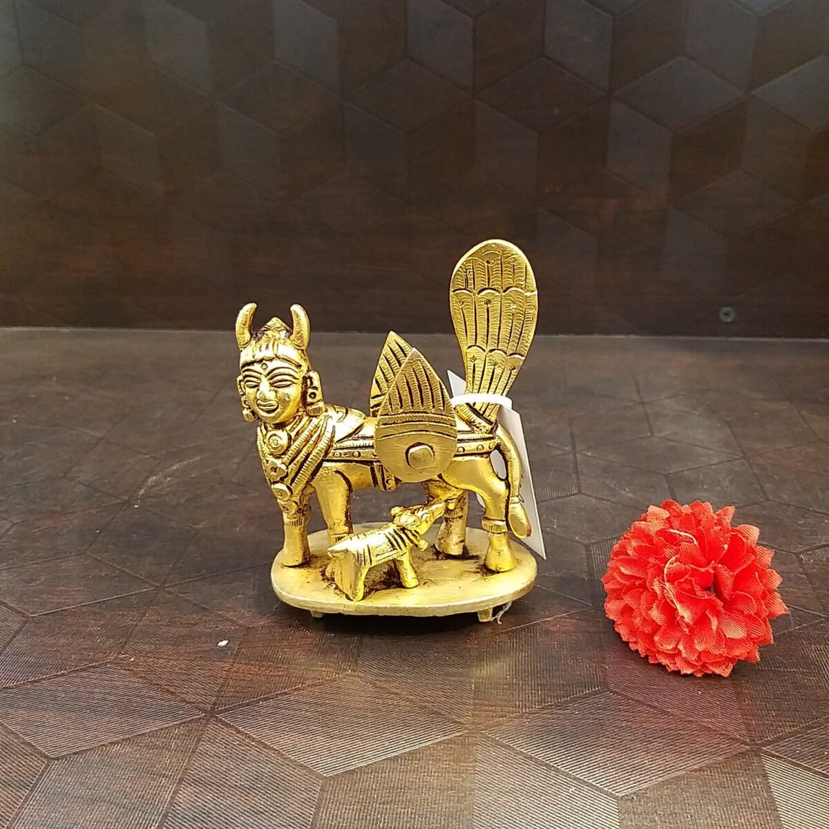 brass small kamadhenu idol home decor vastu pooja items hindu god statues gift buy online india