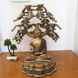 brass stone tree buddha home decor idol pooja items hindu god statues gift buy online india 20001 3