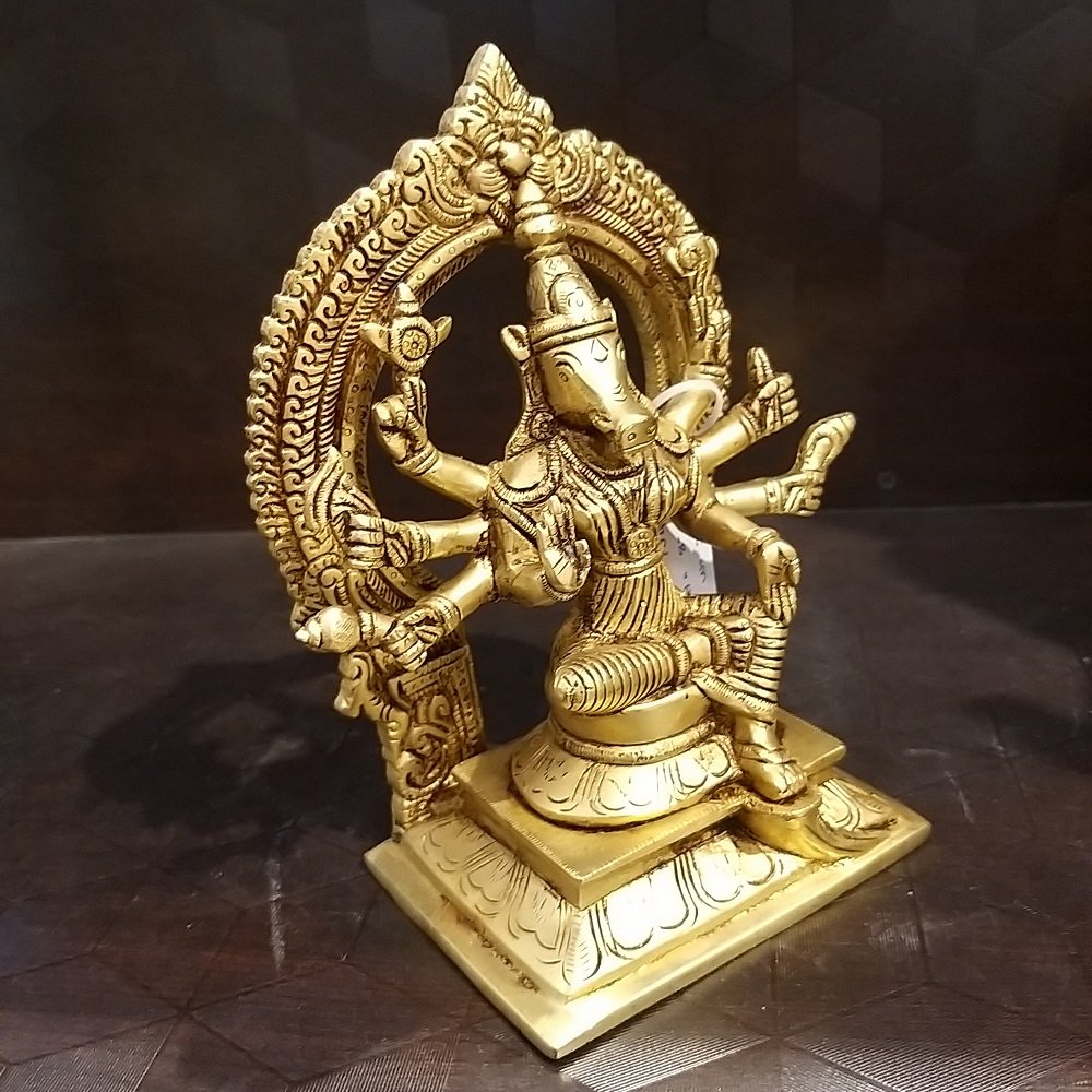 brass varahi amman with arch idol home decor pooja items hindu god statues pooja items gift buy online india