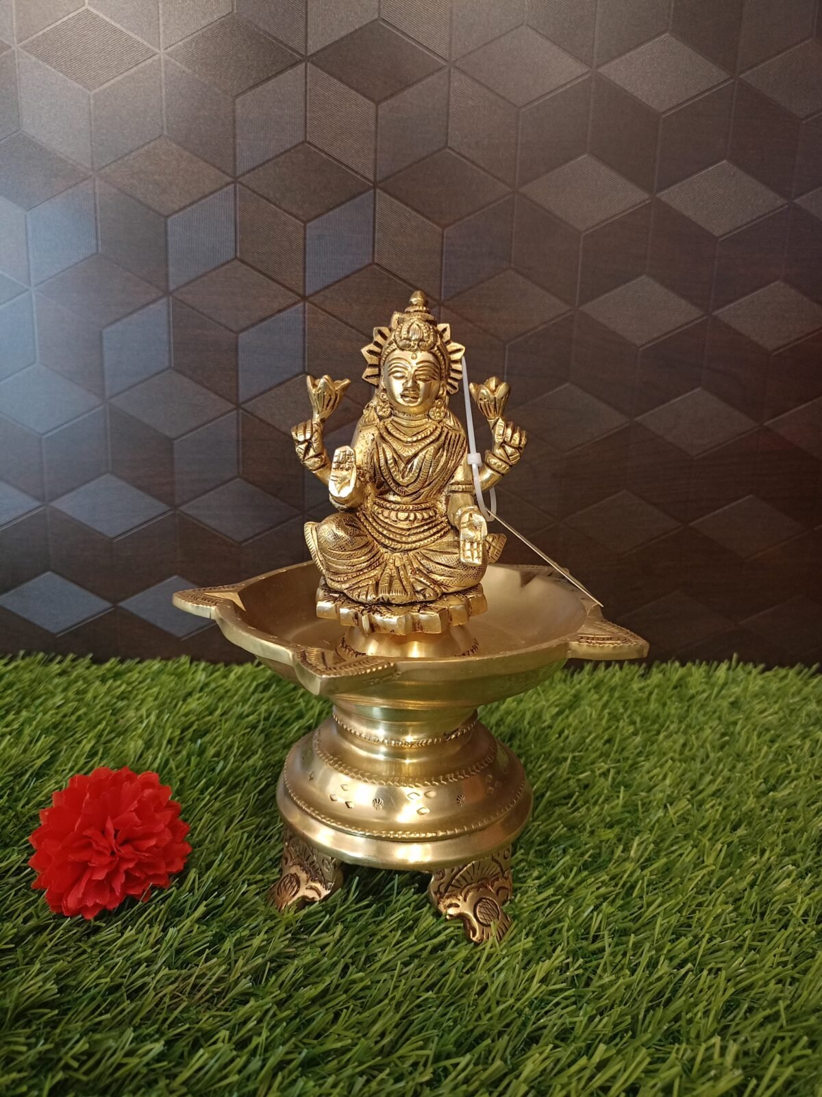 brass five face lakshmi diya lamp pooja items buy online india scaled