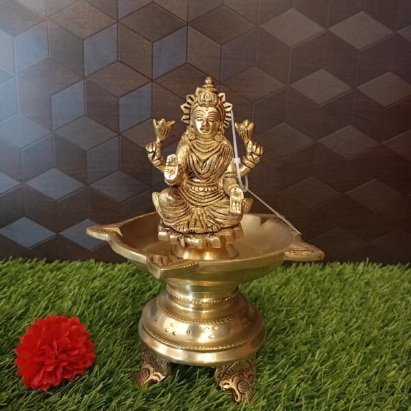 brass five face lakshmi diya lamp pooja items buy online india