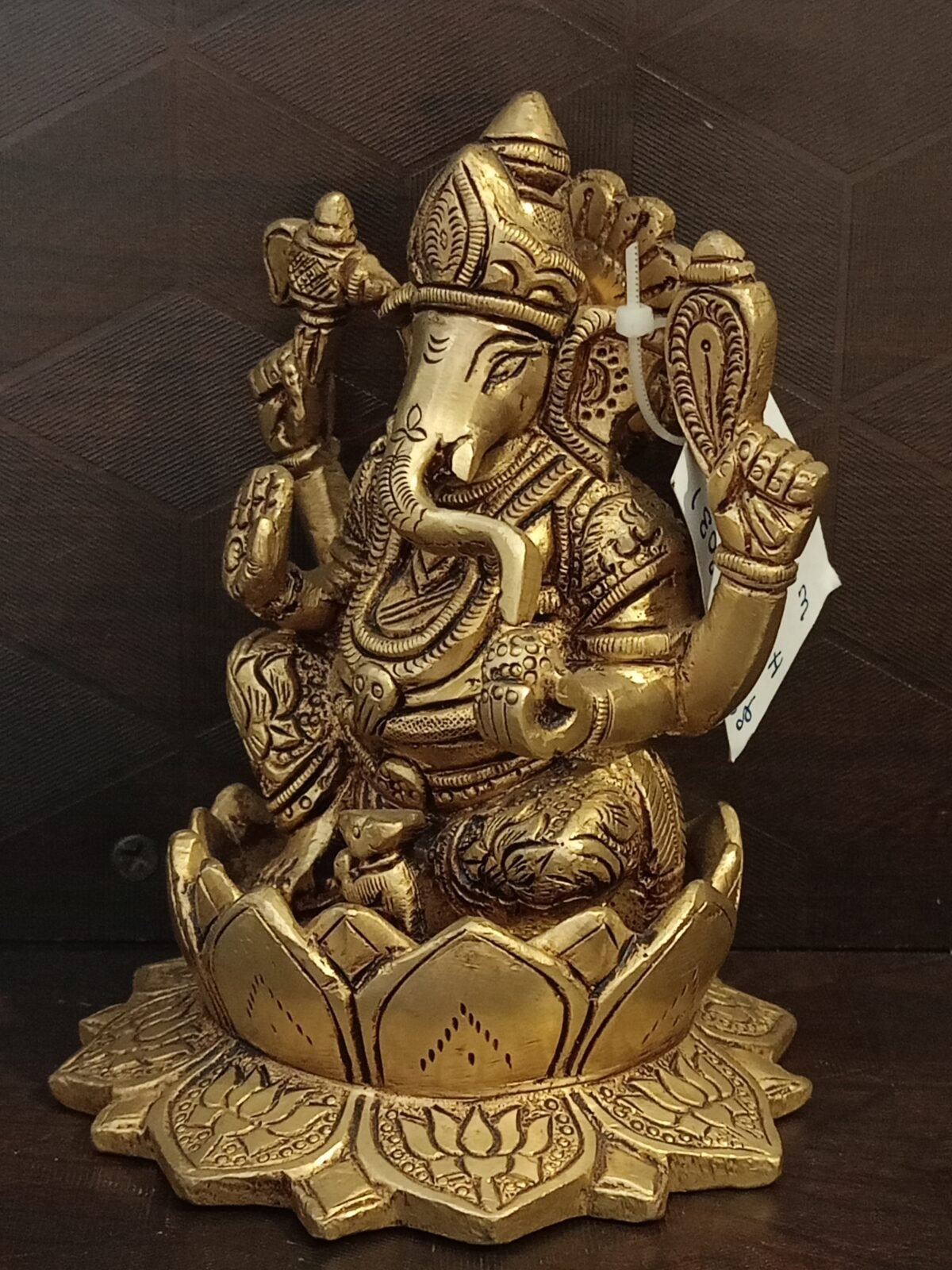 brass ganesha sitting on lotus 1 scaled
