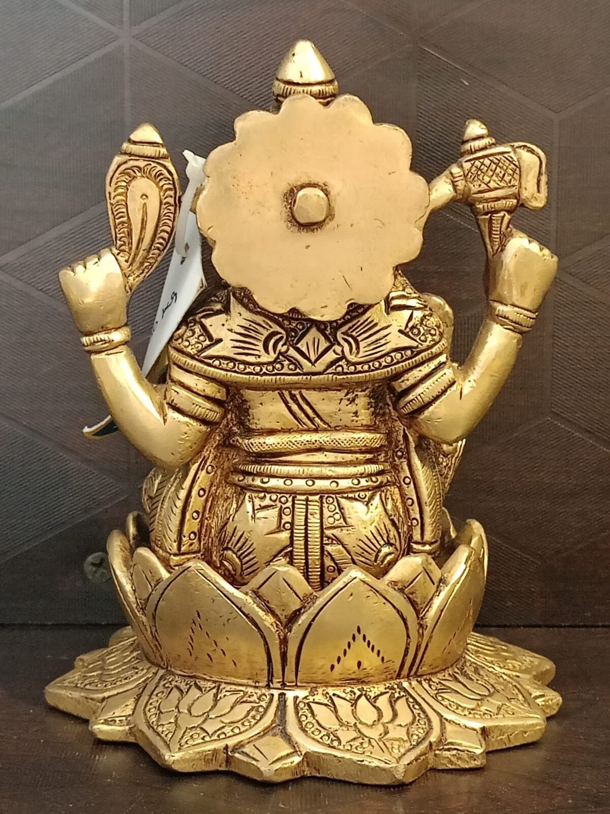 brass ganesha sitting on lotus 3 scaled