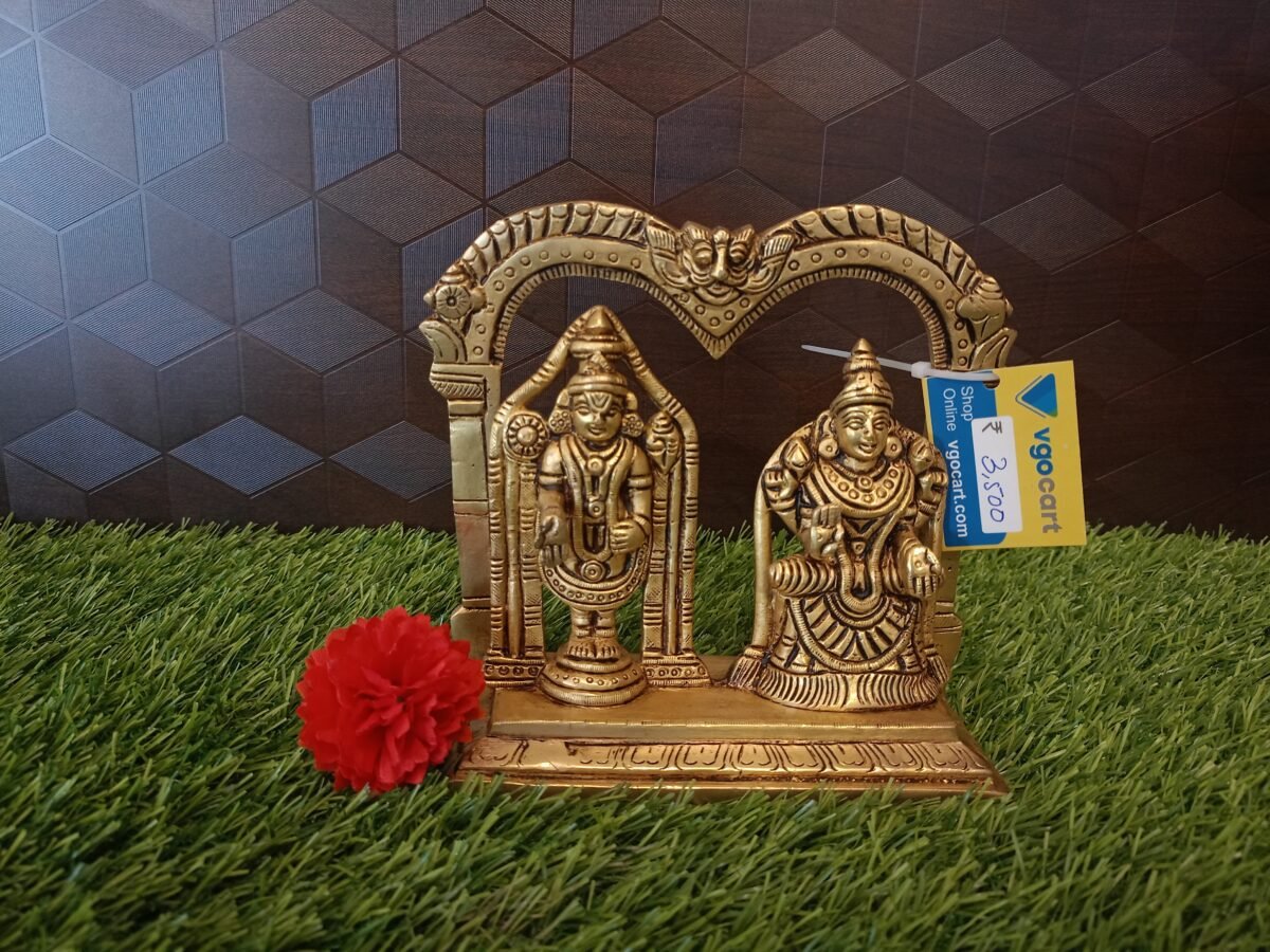 brass lord perumal padmavathi thaayar with arch idol hindu god statue buy online india scaled