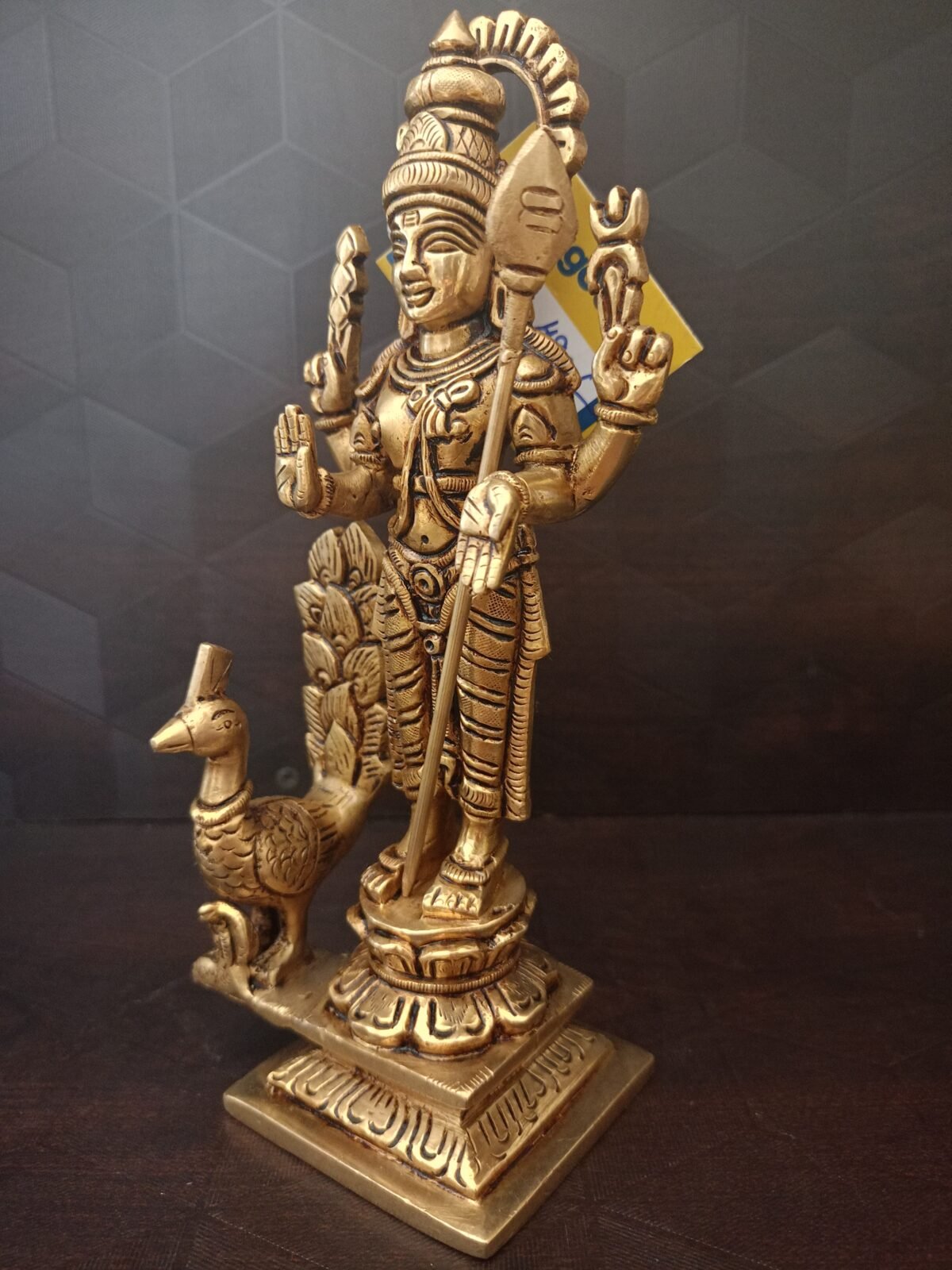 brass murugan with well designed peacock 2 scaled