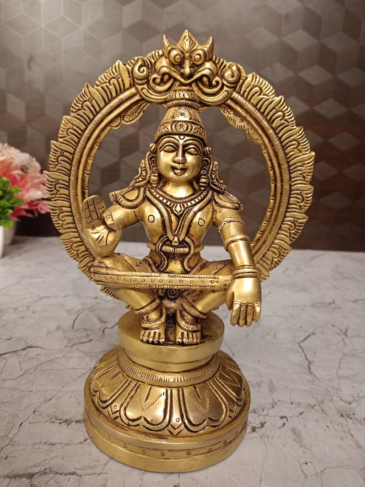 brass arch ayyappan idol pooja gift vgocart coimbatore india scaled