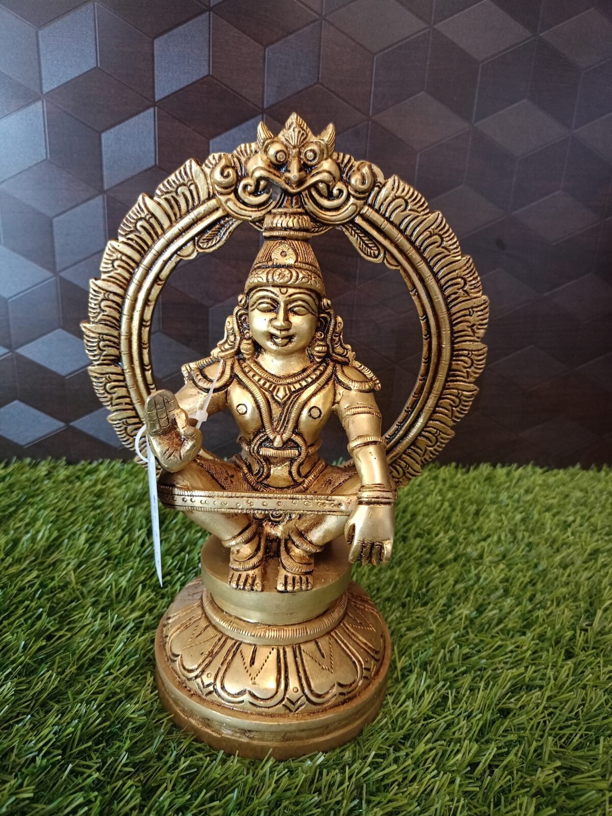 brass ayyappan idol with arch hindu god statue buy online coimbatore india scaled