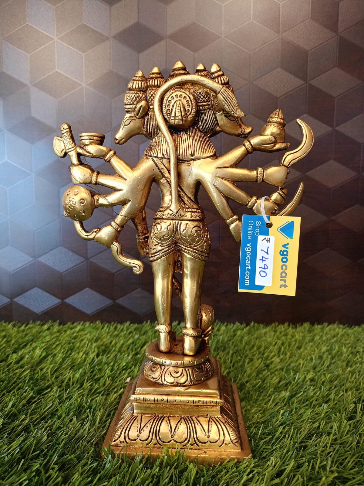 brass five face hanuman idol hindu god statue buy online coimbatore india 4 scaled