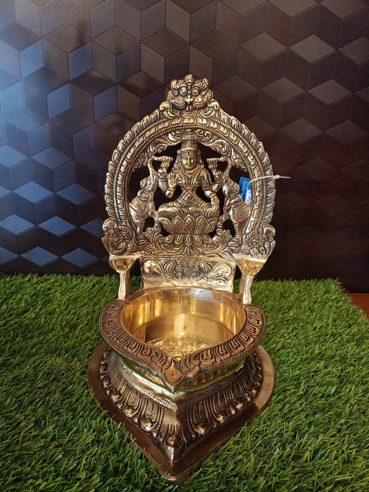 brass gajalakshmi diya pooja items buy online india scaled