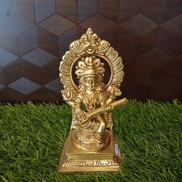 brass goddess saraswathi with thiruvachi idol hindu god statue buy online india rm146