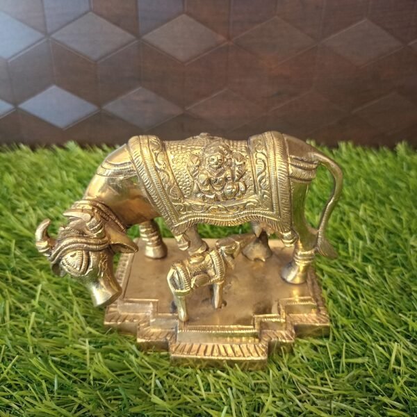 brass kamadhenu with lakshmi ganesha small hindu god statue buy online india rm162