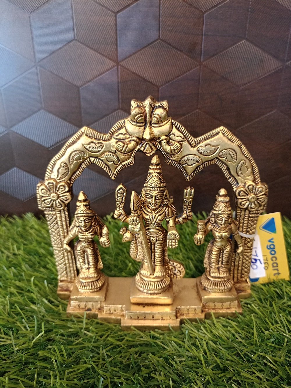 brass murugan valli deivanai with arch hindu god statue buy online india rm149