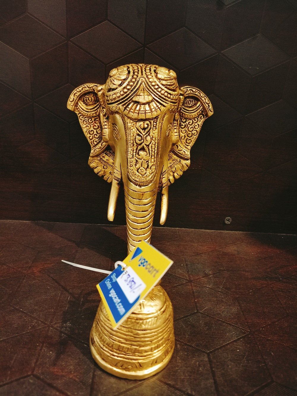 brass elephant face wall mount BA113070