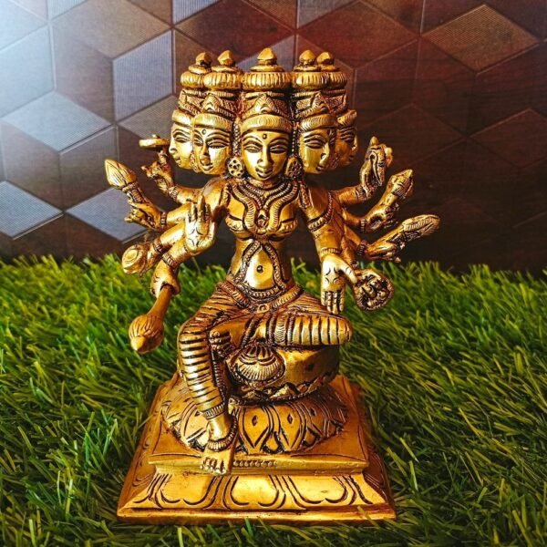 brass gayatri devi statue ba113017