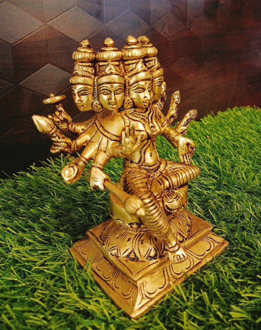 brass gayatri devi statue hindu god idols ba113017