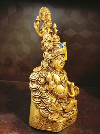 Brass Laxmi kuberar statue
