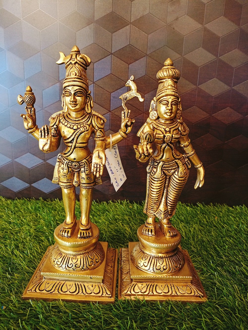 brass lord shiva goddess parvati statue ba113018