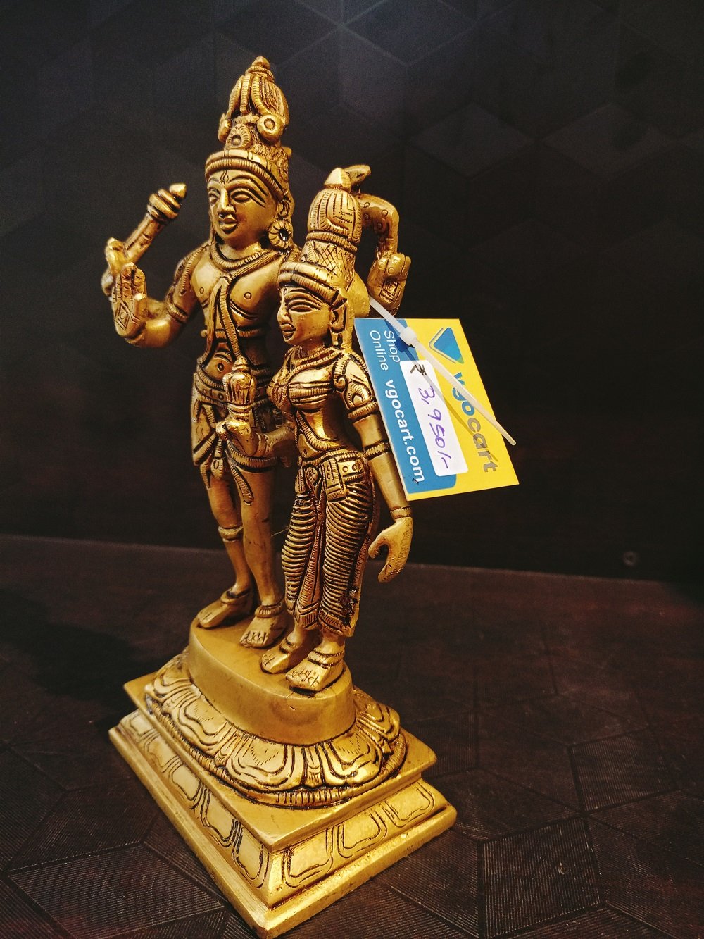 brass lord shiva parvati idol 9 inches ba113019