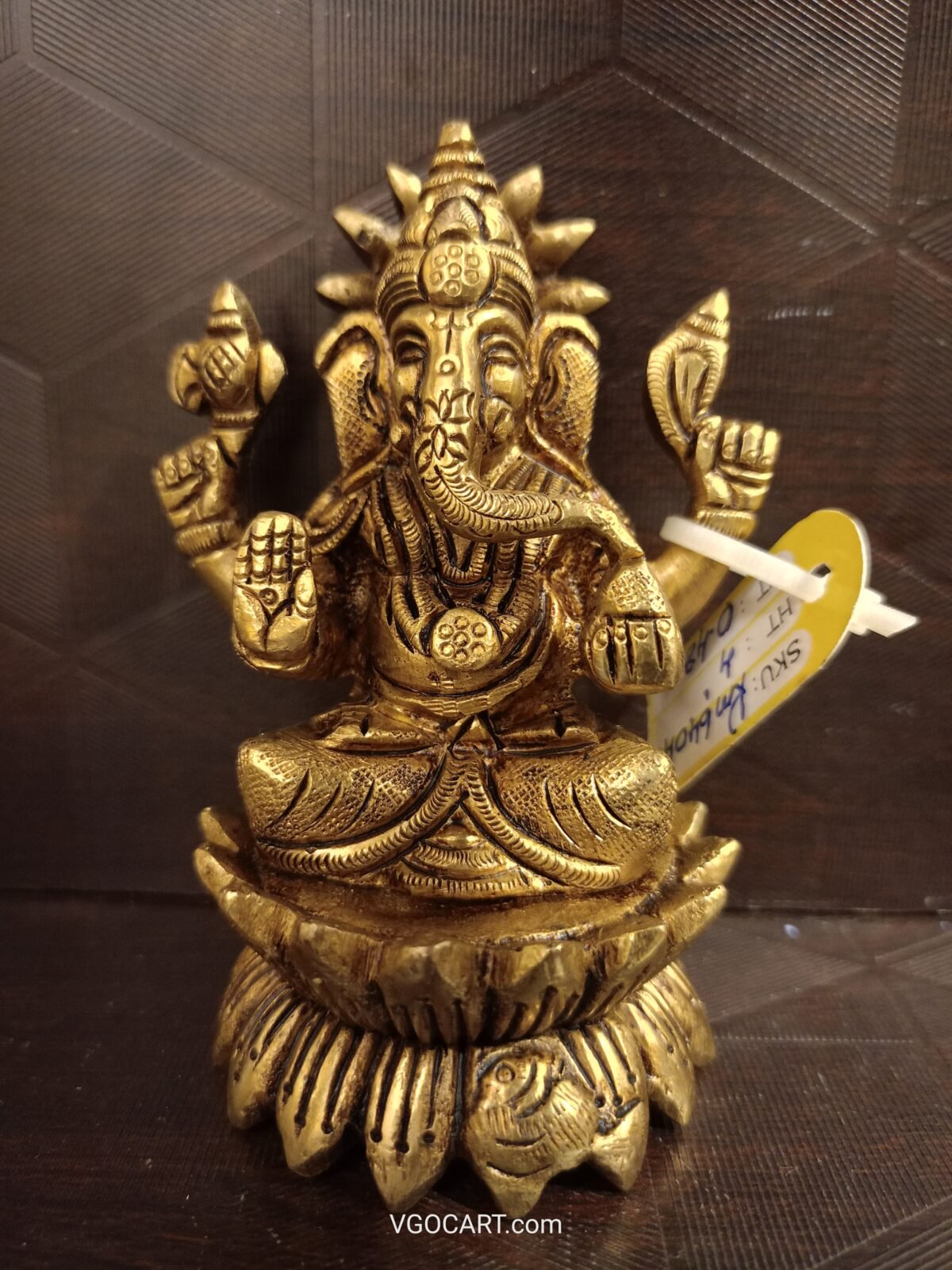 brass lotus ganresha idol pooja gift vgocart coimbatore india scaled