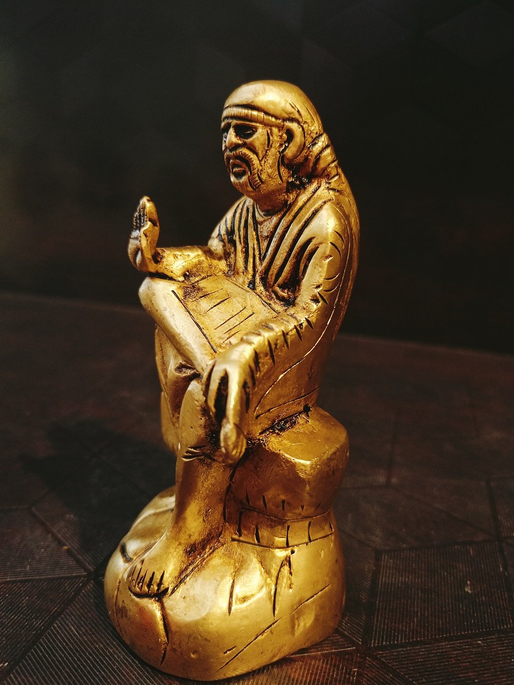 brass sai baba statue hindu god idol ba113023