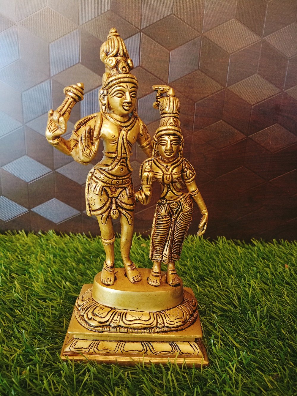 brass shiva parvati idol hind god statues ba113019