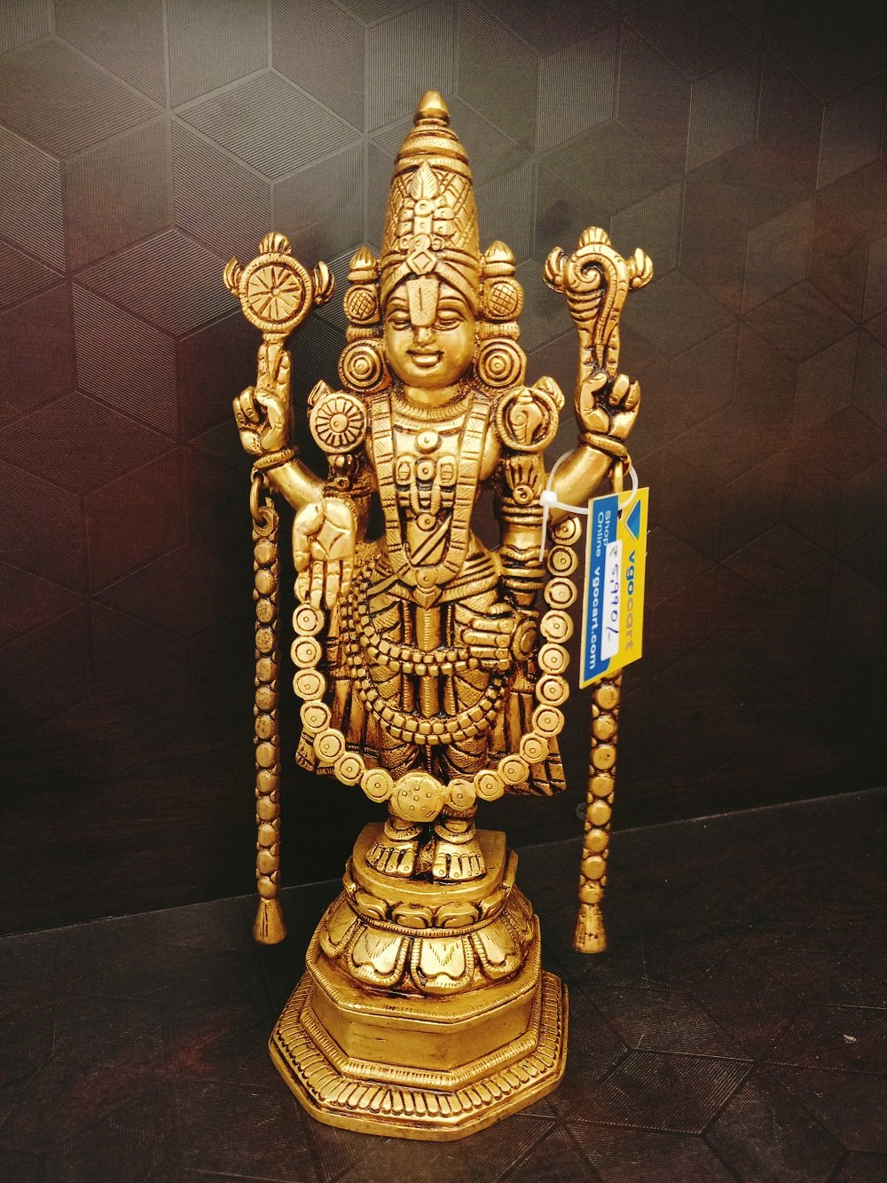 lord balaji designed with coins hindu god statue ba113036