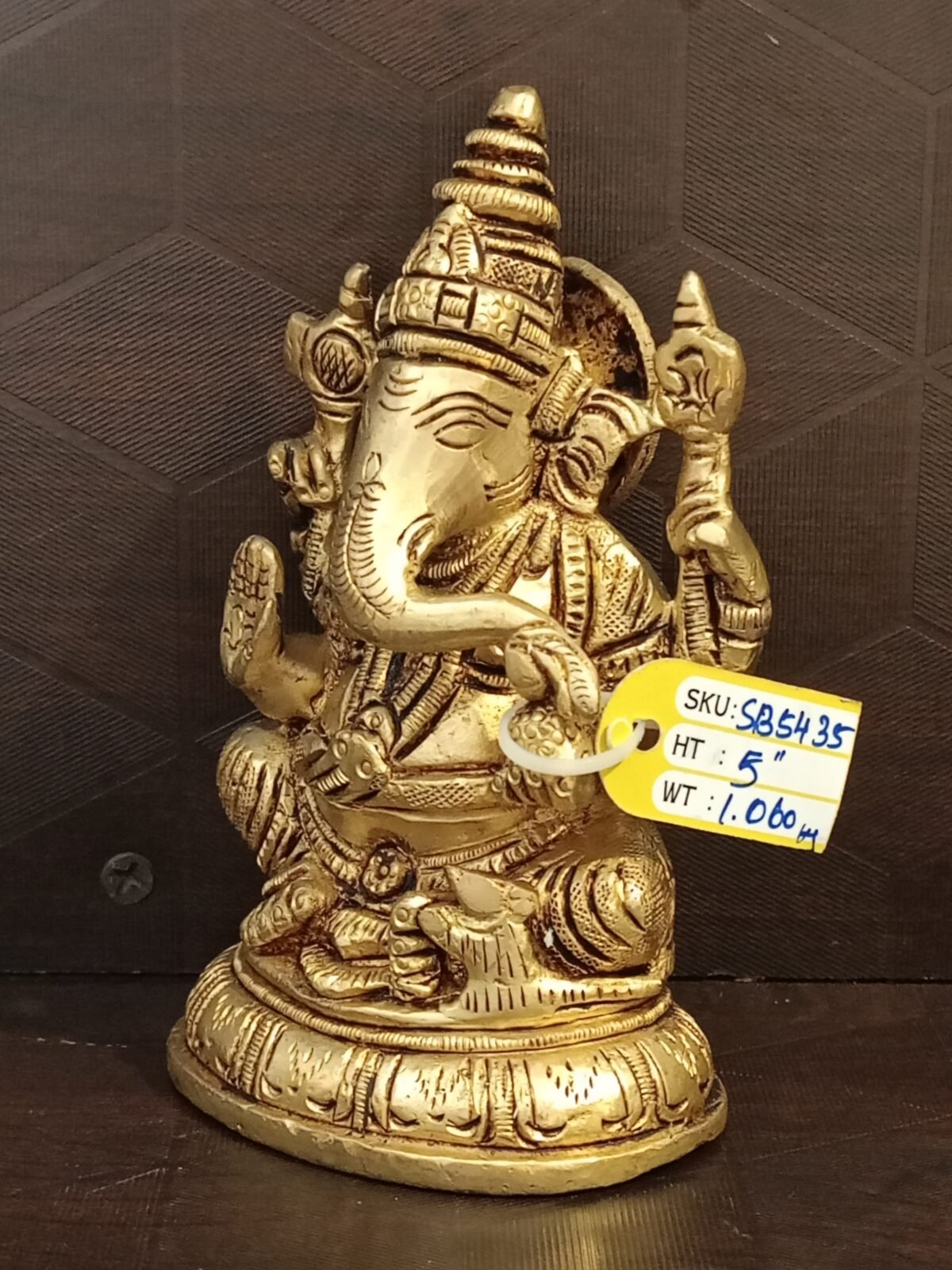 brass ganesha on lotus base idol lord vinayaga sitting on lotus 2 scaled