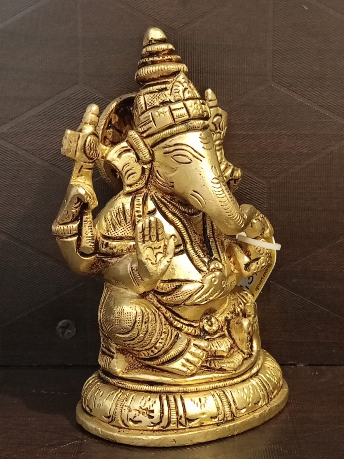 brass ganesha on lotus base idol lord vinayaga sitting on lotus 3 scaled