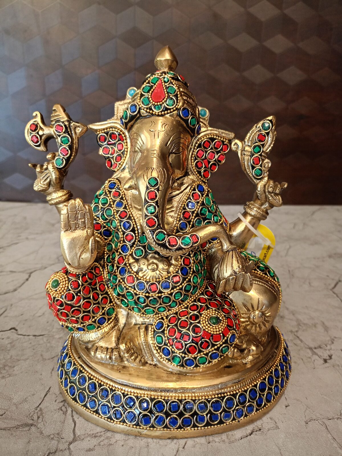 brass ganesha stone idol pooja gift vgocart coimbatore india scaled