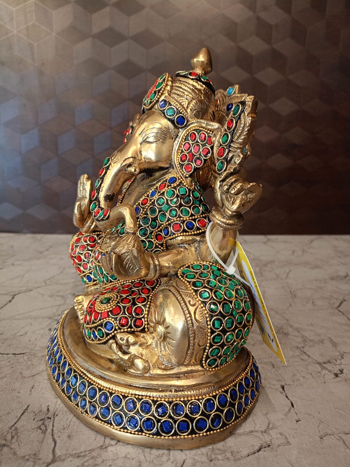 brass ganesha stone idol pooja gift vgocart coimbatore india1 scaled