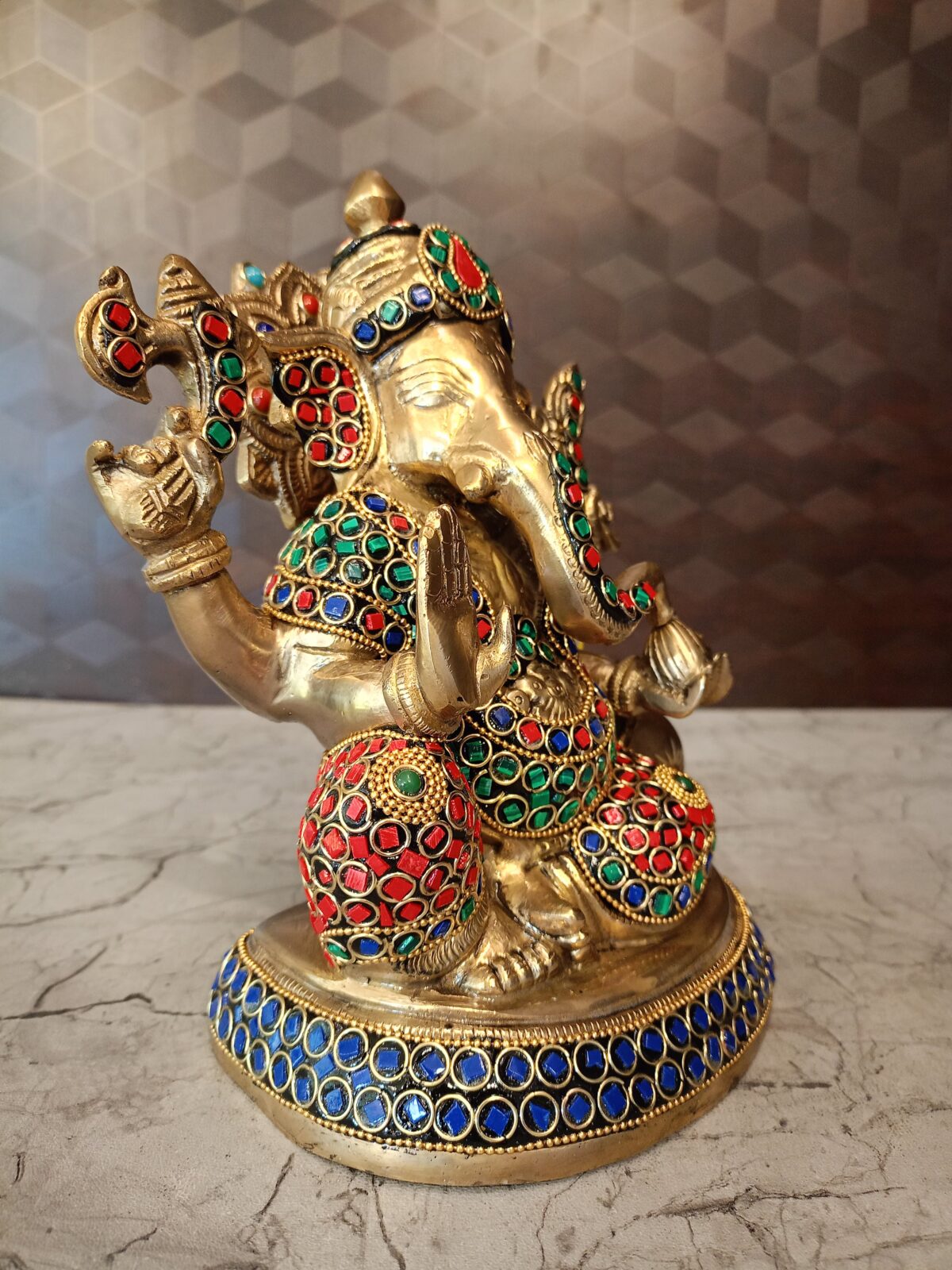 brass ganesha stone idol pooja gift vgocart coimbatore india3 scaled