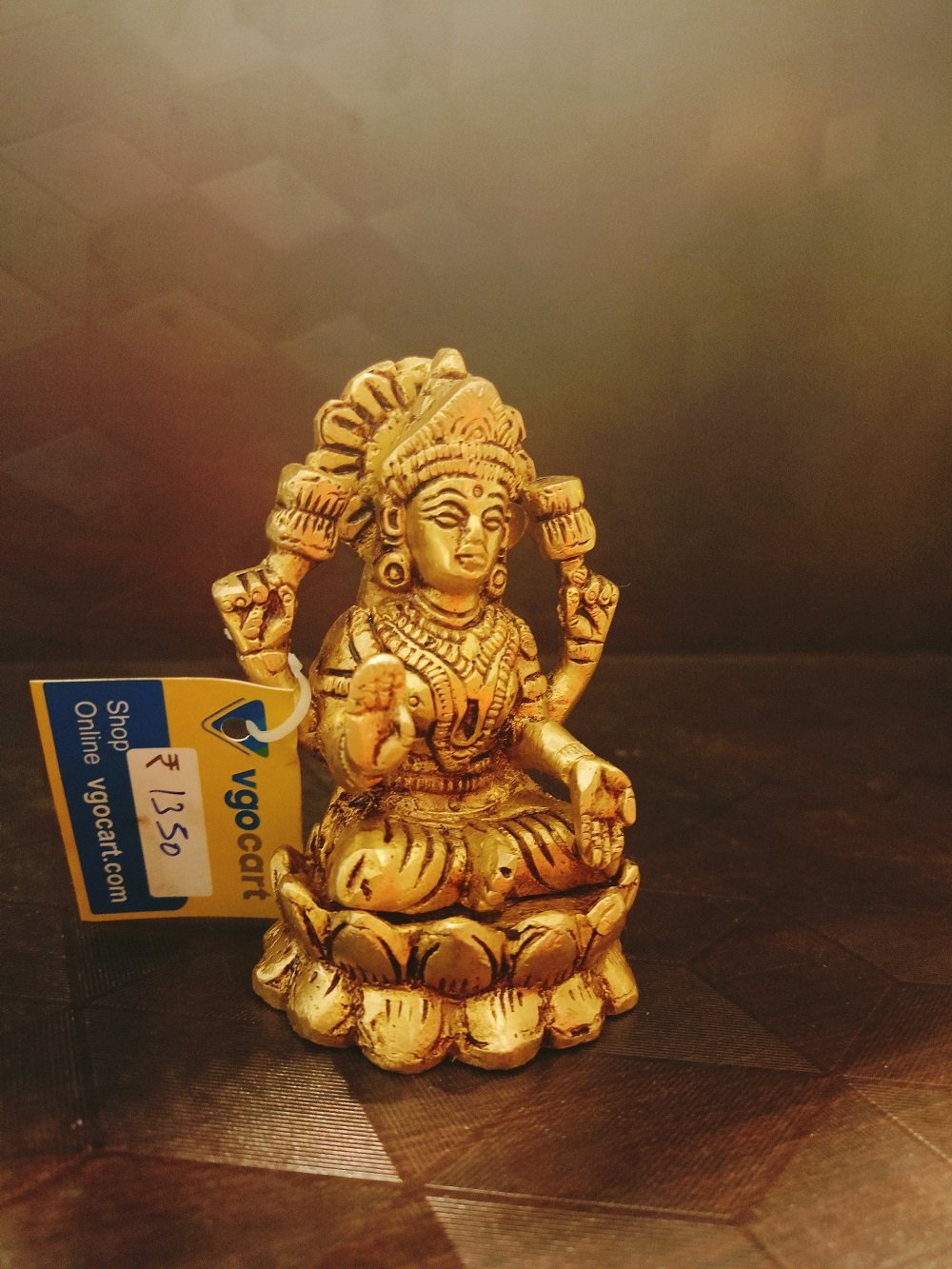 brass lotus base lakshmi hindu god statue BA113118 1