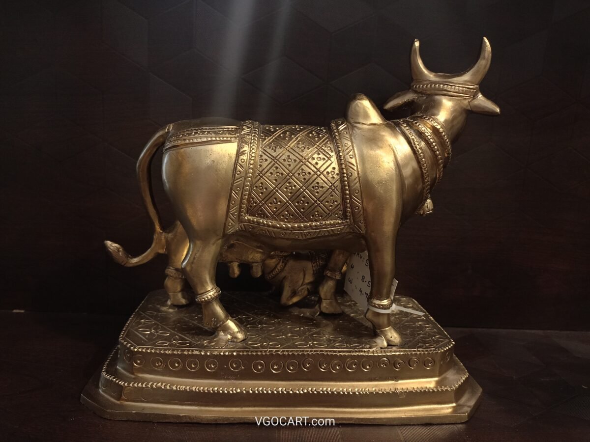 bronze cow calf pooja gift vgocart coimbatore india2 scaled