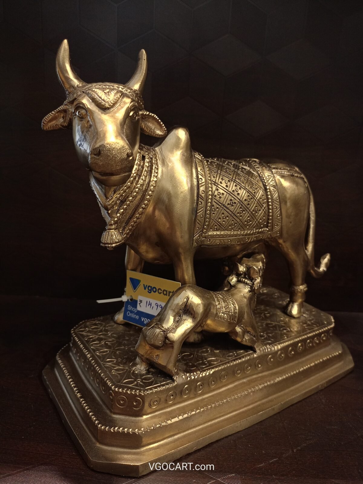 bronze cow calf pooja gift vgocart coimbatore india3 scaled